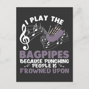 Bagpipe Musical Wind Instrument Scottish Bagpiping Briefkaart