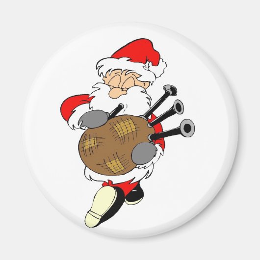 Bagpipe Santa Magneet (Voorkant)