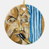 Bagpiper Keramisch Ornament (Achterkant)