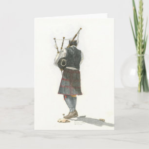 Bagpiper op Beach Kaart