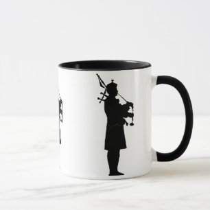 Bagpiper Silhouette Mok