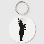 Bagpiper Silhouette Sleutelhanger (Voorkant)