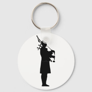 Bagpiper Silhouette Sleutelhanger