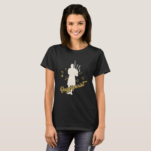 Bagpiperist Bagpipe Scotsman Bagpiper T-shirt (Voorkant volledig)