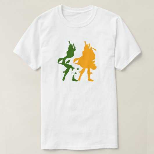 Bagpipers in Ierland T-shirt (Design voorkant)