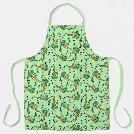Bagpipes Music Note Pattern Schort (Voorkant)
