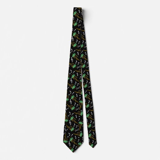 Bagpipes Music Note Pattern Stropdas (Voorkant)