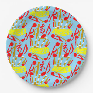 Bagpipes Muzieknoten Papieren Bordje