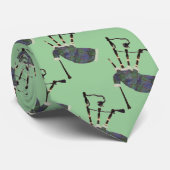 Bagpipes op groen stropdas (Opgerold)