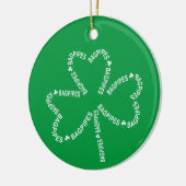 Bagpipes Text Shamrock Keramisch Ornament (Links)