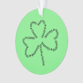 Bagpipes Text Shamrock T-Shirt Ornament (voorkant)