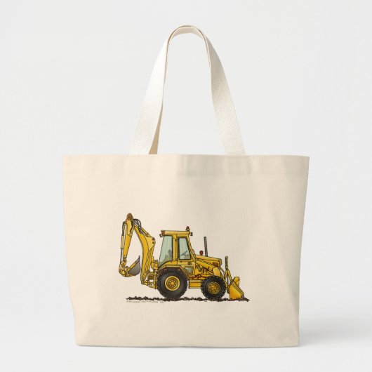 Bags/Tassen voor de constructie van backhoe-digita Grote Tote Bag (Voorkant)