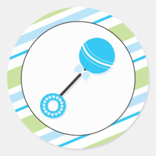 Bague bleue   Sticker Baby shower Faveur