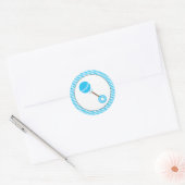Bague bleue | Sticker Baby shower Faveur (Enveloppe)