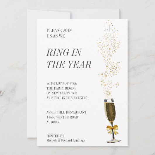 Bague dans l'année Invitation (Devant)