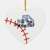 Bague de baseball Ornement de Proposition - Veux-t (Devant)