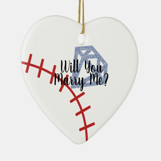 Bague de baseball pour demander la main - Ornement (Droite)