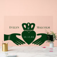 Bague de Claddagh irlandais Simple Graphisme Vert
