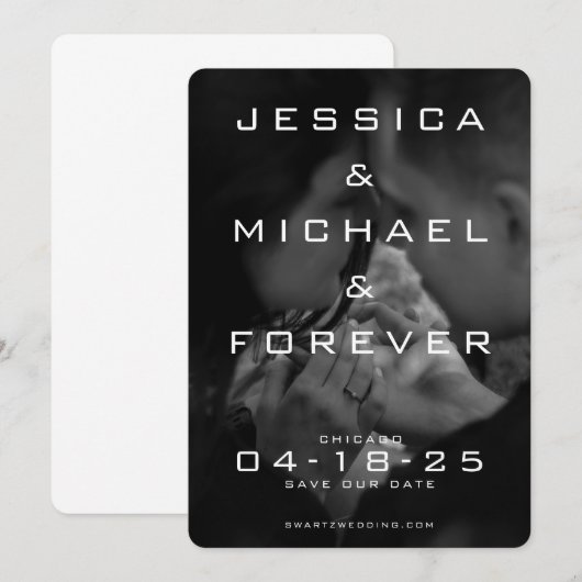 Bague de fiançailles Enregistrer la carte de date (Devant / Derrière)