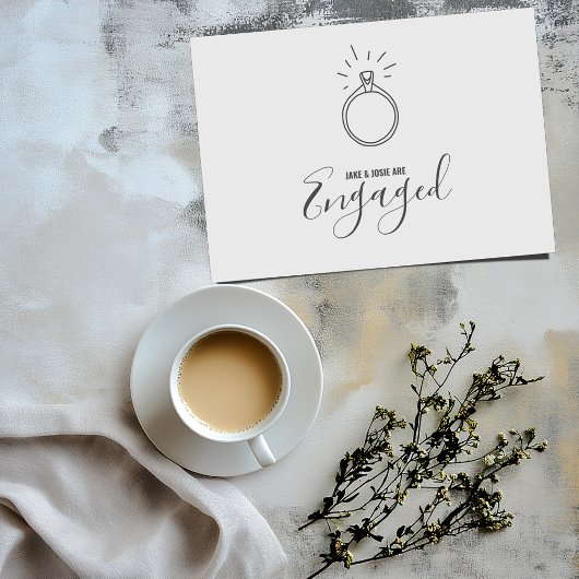 Bague de fiançailles, faire-part de fiançailles