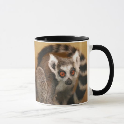 Bague Lémurien à 2 panneaux Mug à 2 tons (Droite)