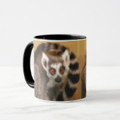 Bague Lémurien à 2 panneaux Mug à 2 tons (Devant gauche)