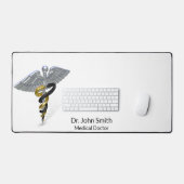 Bague Médicale d'argent Caduceus Black Gold (Clavier et souris)