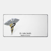 Bague Médicale d'argent Caduceus Black Gold (Recto)