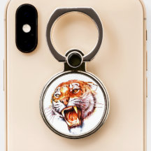 caricature en tatouage sur la tête de tigre en rui