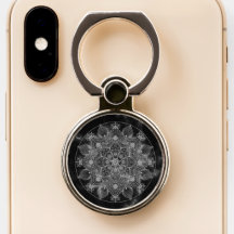 Elégante fille Boho Floral noir et blanc Mandala