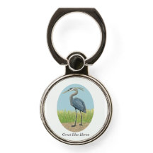 Porte-bague Grand Héron Bleu