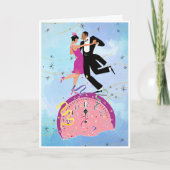 Bague sur la carte de voeux du Nouvel An (Devant)