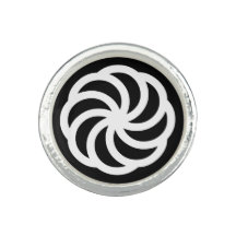 Symbole d'éternité arménien blanc sur noir