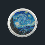 Bague Vincent van Gogh, Starry Night<br><div class="desc">Starry Night,  célèbre peinture de Vincent van Gogh</div>