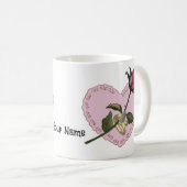 Bagues cardiaques Rose mariage tasses (Devant droit)