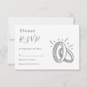 Bagues de mariage amusant carte RSVP (Devant)