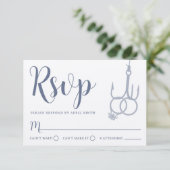 Bagues de Mariage simple à pêche RSVP Card Kraft (Debout devant)