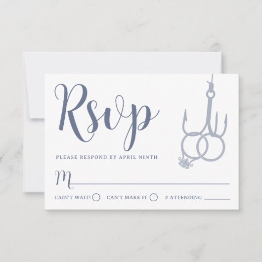 Bagues de Mariage simple à pêche RSVP Card Steel (Devant)