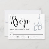 Bagues de Mariage simple à pêche RSVP noir (Devant)