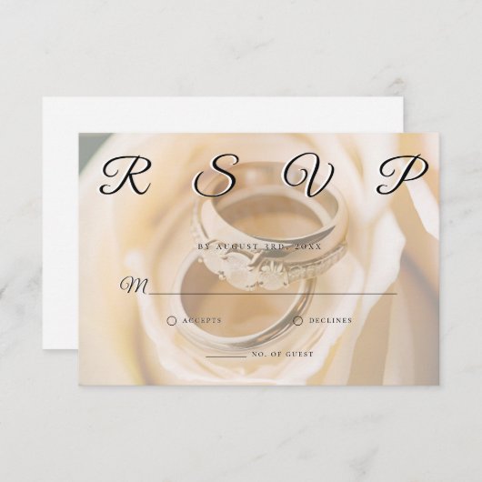 Bagues de mariage Simple Elégant Minimaliste Carte (Devant / Derrière)