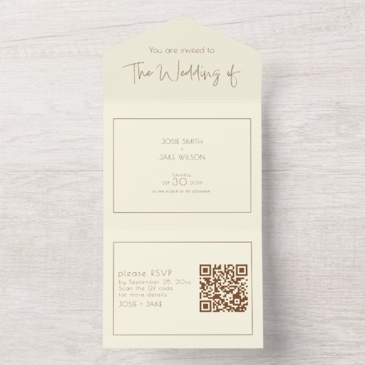 Bagues d'or faire-part de mariage et RSVP (À l'intérieur)