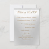 Bagues en or blanc élégantes RSVP pour mariage (Dos)