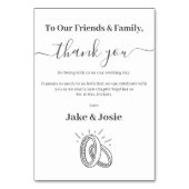 Bagues mariages amusantes merci Carte Table (Par défaut)