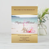 Bagues mariages Sur La Carte Du Programme Plage (Debout devant)