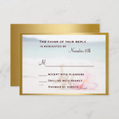 Bagues mariages Sur La Carte RSVP Plage (Devant / Derrière)