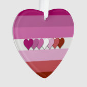 Baguette à lèvres ornement de design de coeur lesb (devant)