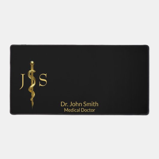 Baguette d'Asclepius Classy Médicale Gold en blanc (Recto)