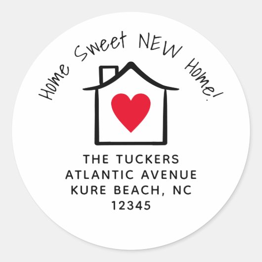 Baguette de Étiquette de adresse à domicile douce  (Devant)