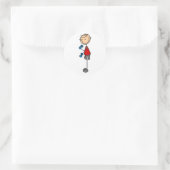 Baguette de garçon Figure exercice Sticker (Sac)