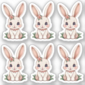 Baguette de lapin Scrapbook stickers animal mignon (Recto)